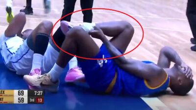 DeQuan Jones down in pain