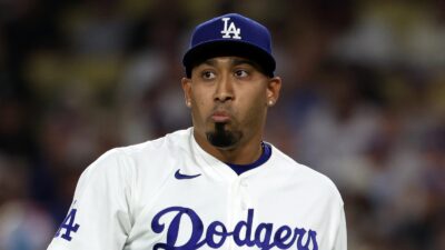 Edwin Diaz in a Dodgers uniform