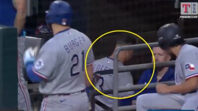 Joc Pederson leaving the dugout