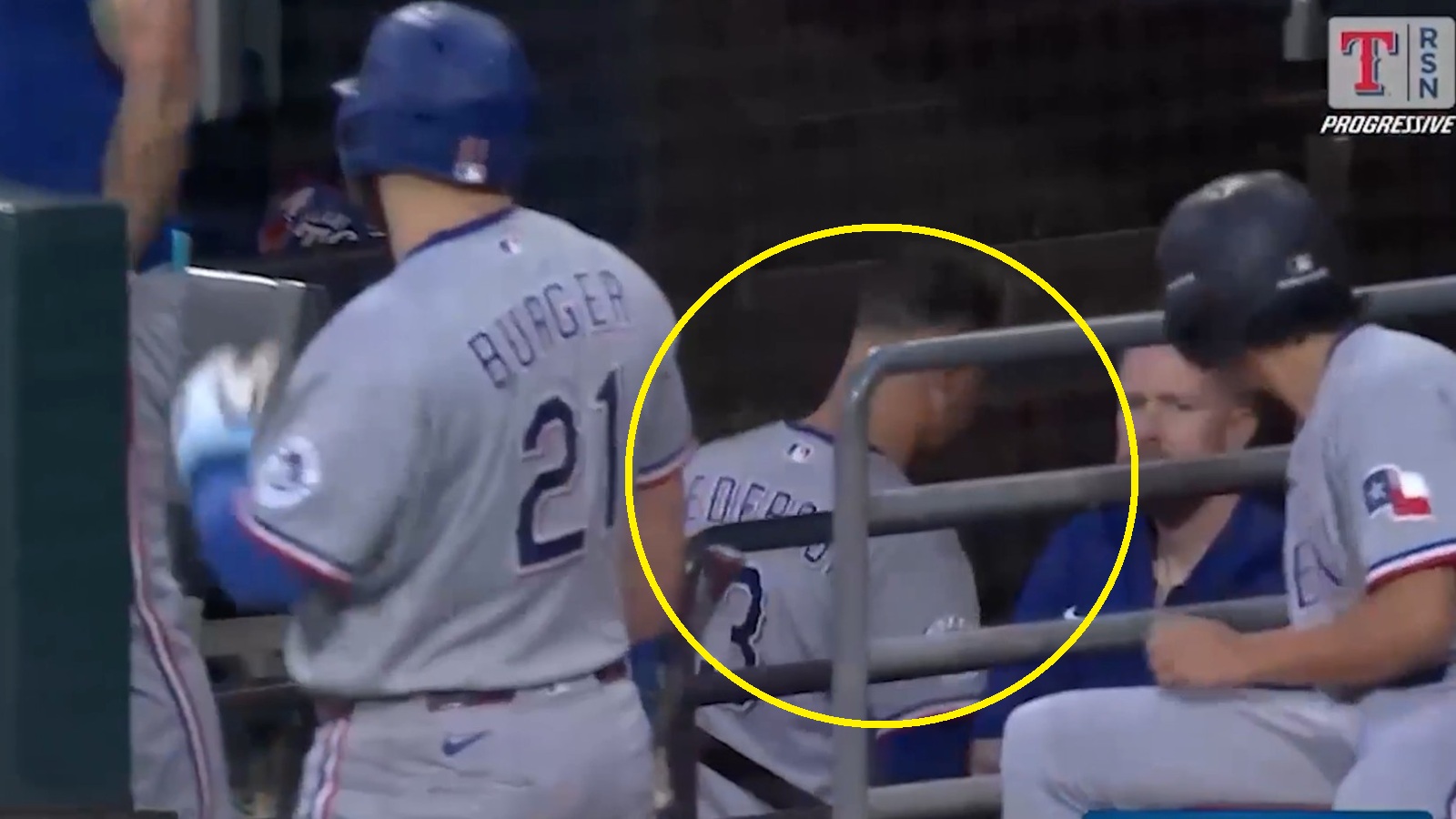 Joc Pederson leaving the dugout