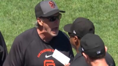 Ron Wotus yelling at an umpire
