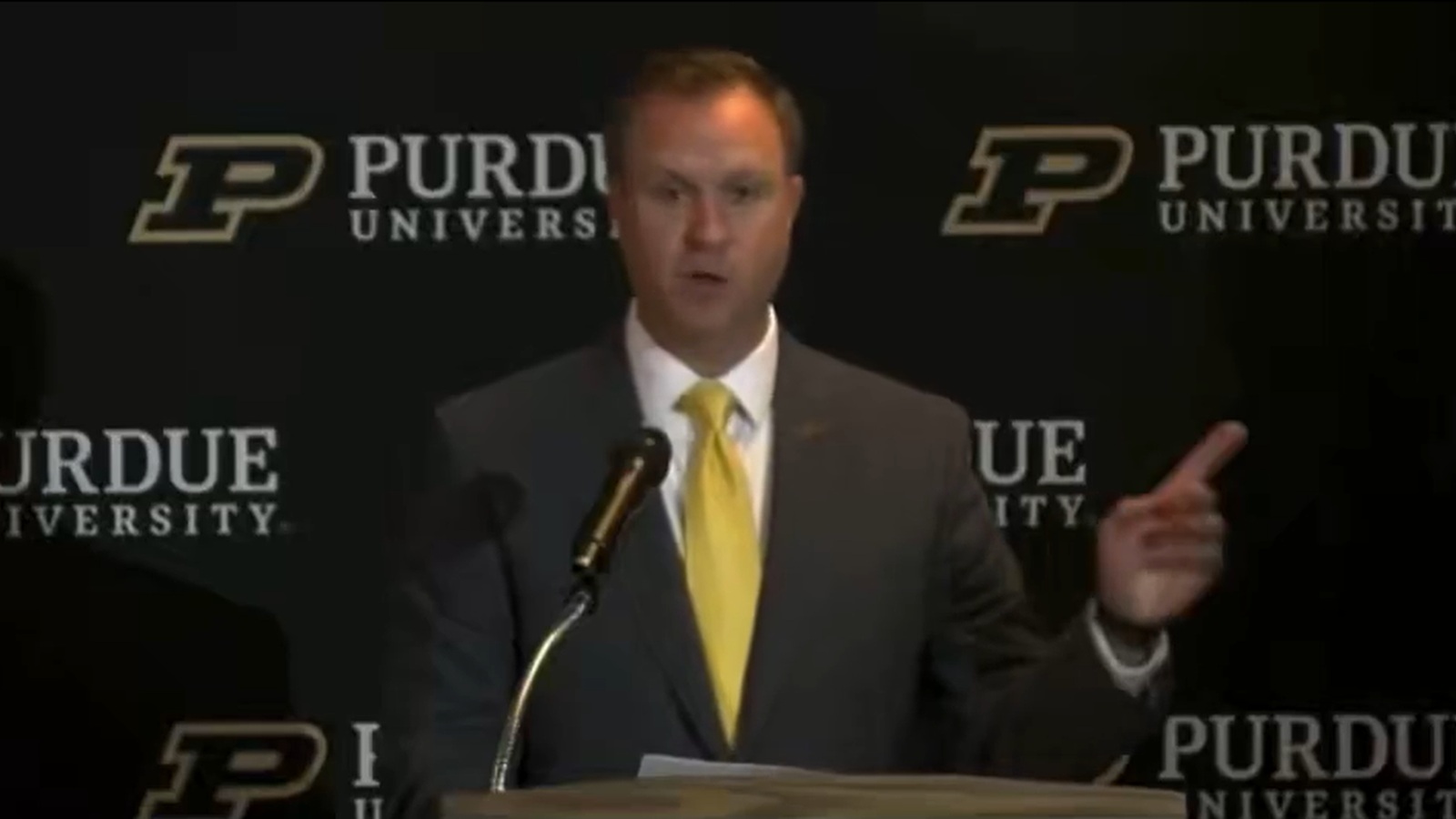 Tommy McClelland at a press conference