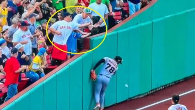 Victor Bericoto running into the wall