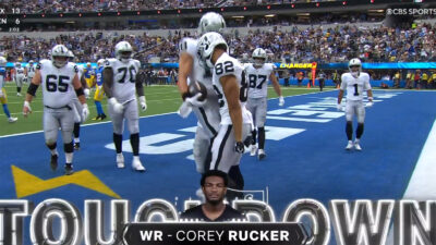 Cody White celebrating