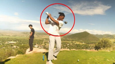 George Pickens playing golf