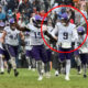 JJ McCarthy celebrating with Vikings teammates