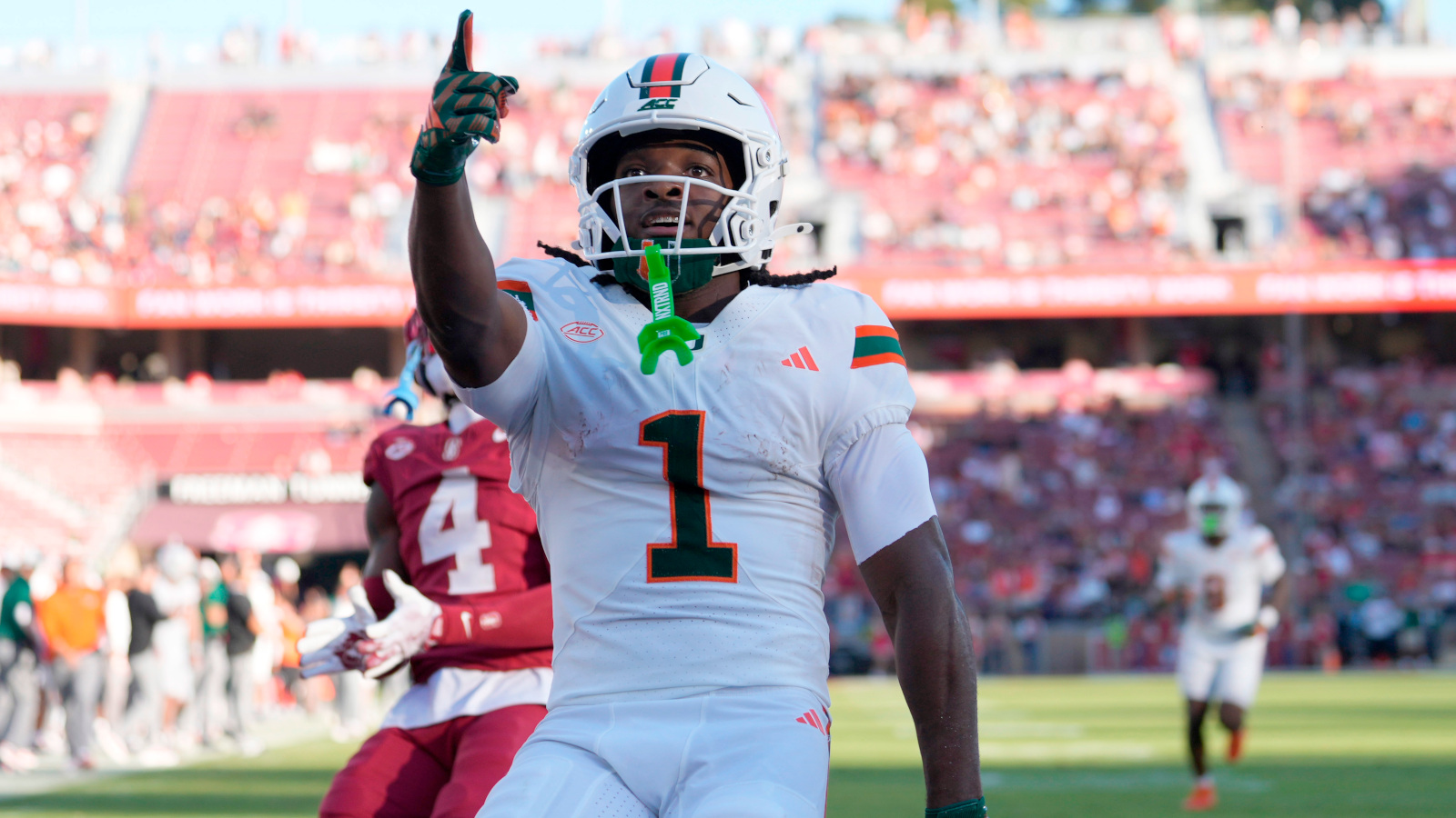 Malachi Toney celebrates after a TD.