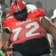 OBrendan "Big Baby" Jones celebrated after a tackle.