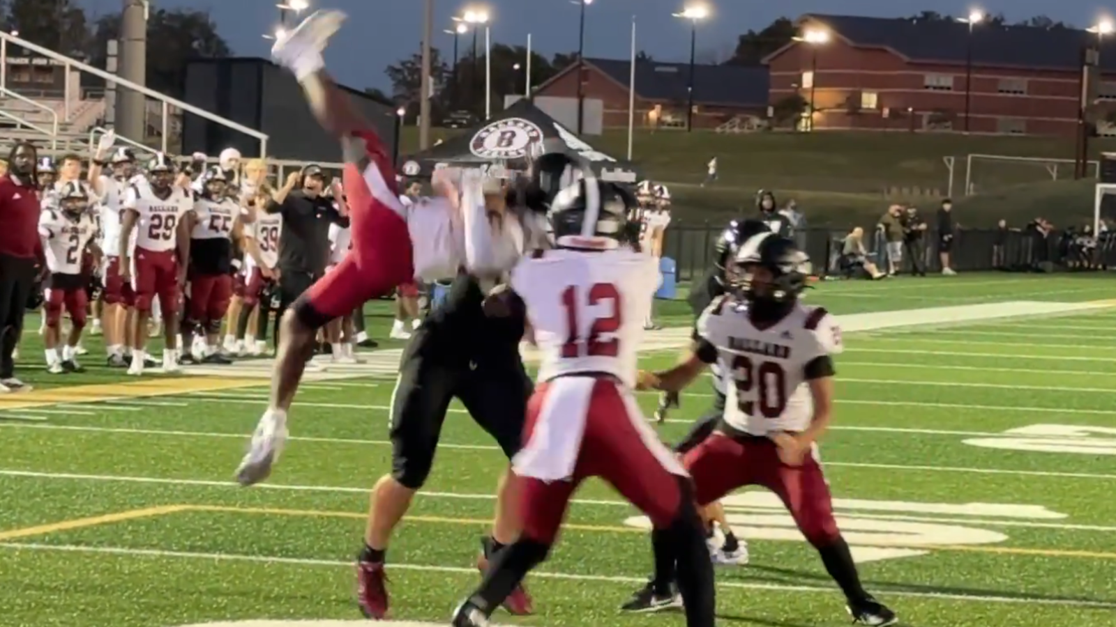 Oklahoma commit Seneca Driver slams opponents to the ground.