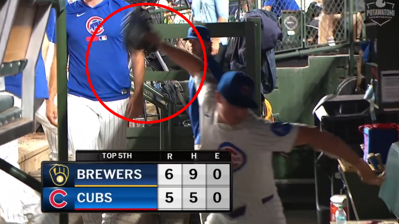 Cubs pitcher goes berserk in wild dugout scene