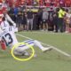 Colts wide receiver Laquon Treadwell sliding after making a catch before what was initially ruled a fumble against the Chiefs