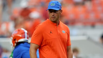 Jon Sumrall on the Florida sidelines