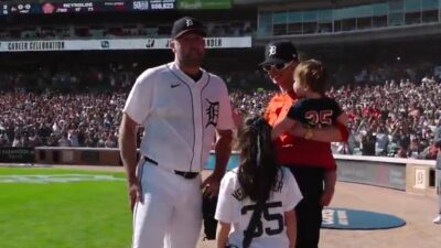 Justin Verlander with his family