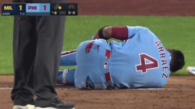 Luis Arraez down in pain