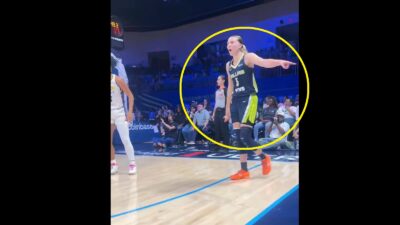 Paige Bueckers cursing at an opponent