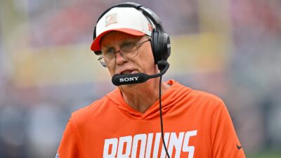 Todd Monken wearing a headset