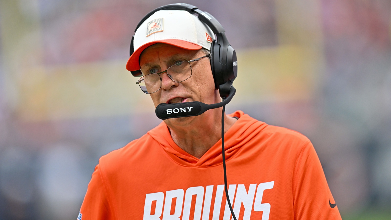Todd Monken wearing a headset