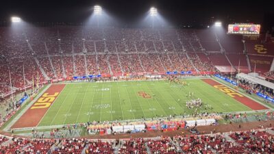 USC fan attendance during game against Louisiana at the L.A. Colisium