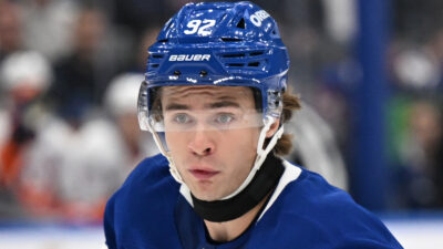 Gavin McKenna on the ice