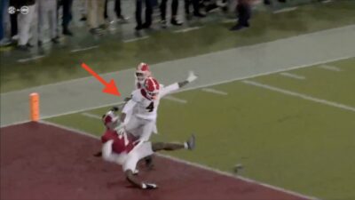 Georgia player gets away with pass interference against Alabama