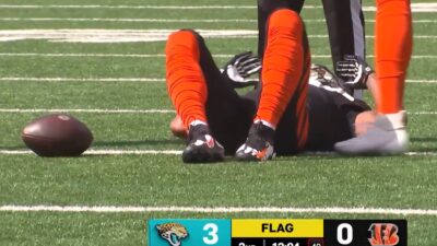 Ja'Marr Chase down on the turf