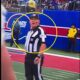 NFL referee Jeff Seeman yelling