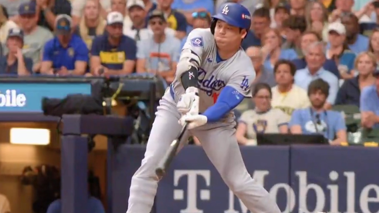 Shohei Ohtani striking out