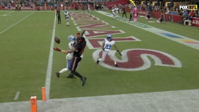Cardinals tight end Trey McBride making wild catch against Lions