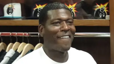 Larry Johnson smiles