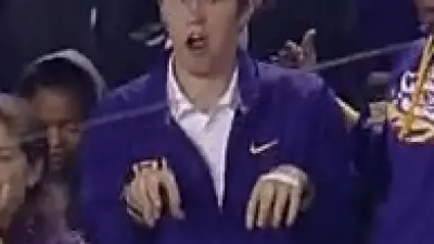 LSU fan Caleb Bates