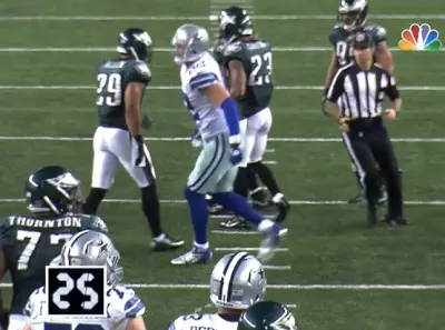 Dallas Cowboys clock error