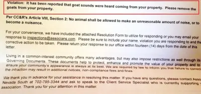 Jose Canseco goats HOA