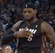 LeBron James chest pound