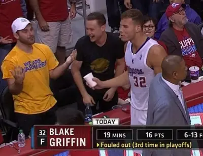 Blake Griffin Warriors fan water