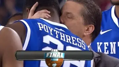 John Calipari kiss Alex Poythress
