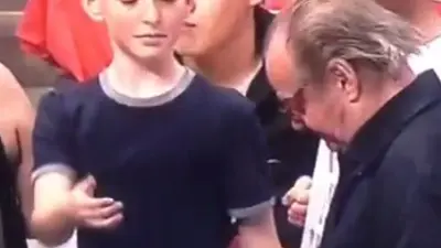 Jack Nicholson kid handshake