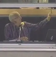 Marty Brennaman flip bird