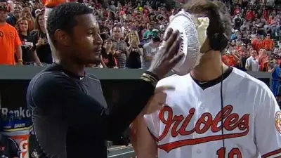 Chris Davis pie face