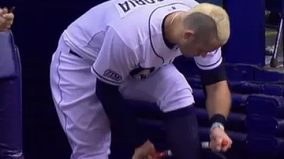 Evan Longoria blond mohawk