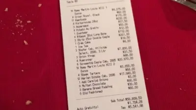 Evan Mathis Del Frisco's receipt