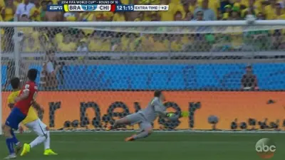 Mauricio Pinilla crossbar