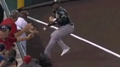 Yoenis Cespedes throw
