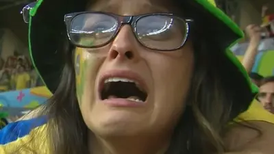 Brazil fans crying