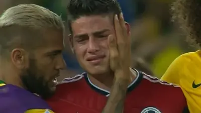 James Rodriguez crying
