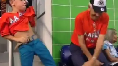 Marlins dancing kid