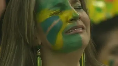 Sad Brazil fans crying