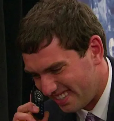 Andrew Luck flip phone