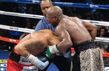 Marcos Maidana Floyd Mayweather bite