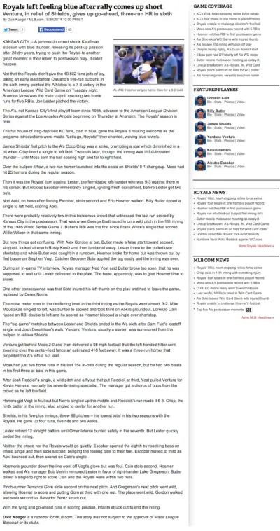 MLB Royals story