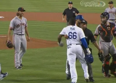 Yasiel Puig Madison Bumgarner
